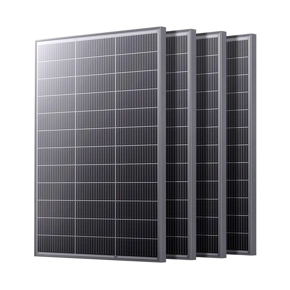 Callsun 400W N-Type panel front view powering off-grid systems.