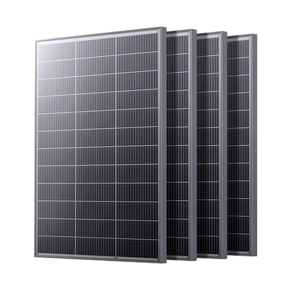 Callsun 400W N-Type panel front view powering off-grid systems.