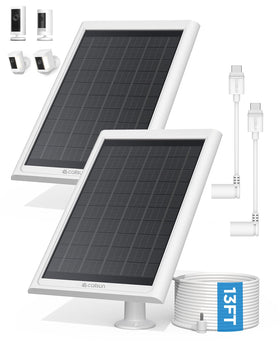 CallSun solar panel for Ring camera two-pack 6W boosts battery life in busy areas.