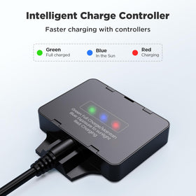 Callsun two-pack seven-point-five-w solar charger kit ready for 12v maintenance.
