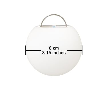 Callyan hangable LED orb offers suspended lighting options for decor versatility.