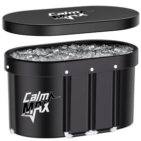 CalmMax Oval Ice Bath Tub with lid for secure storage and clean water