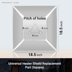 CALPALMY heat shield with three pre-drilled holes simplifies installation alignment.