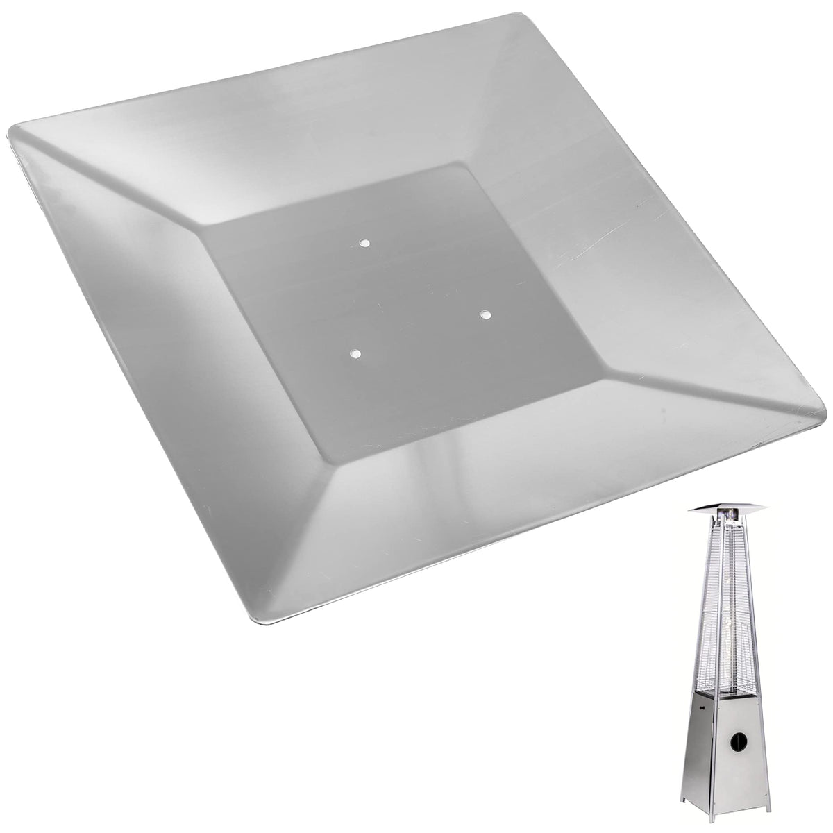 CALPALMY square heat shield for glass tube heaters enhances durability and heat distribution.