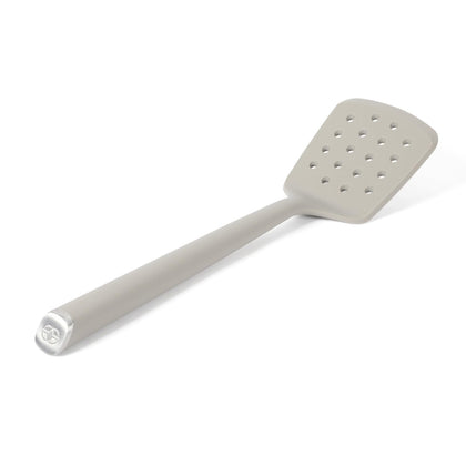 Calphalon Edge silicone slotted turner with angled head for precise flipping on nonstick cookware