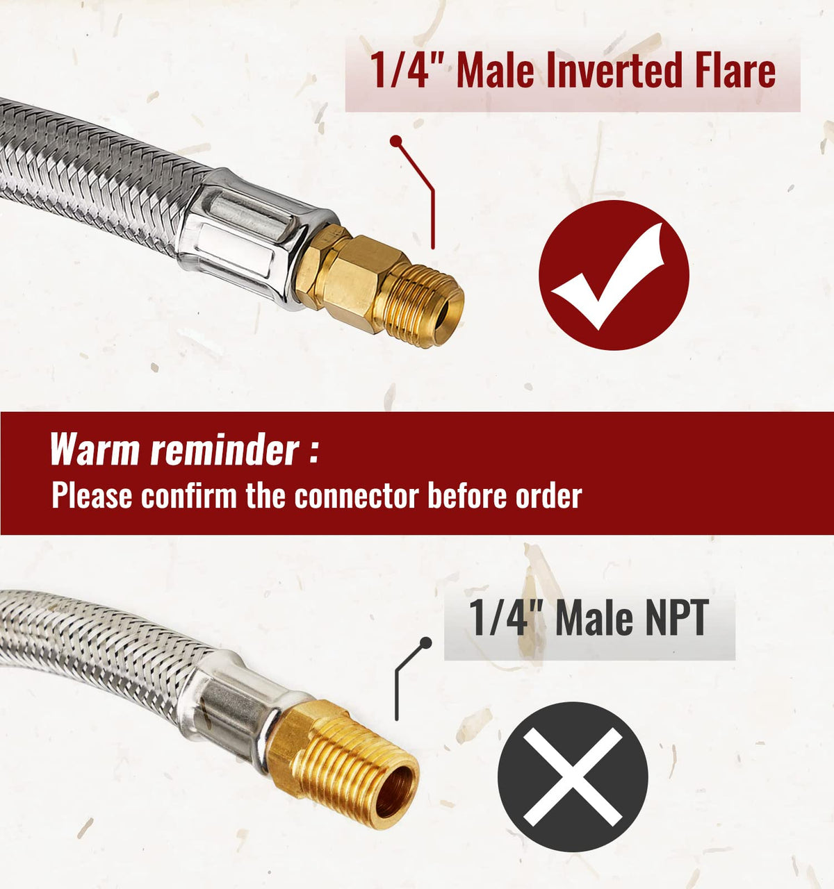 CALPOSE 1-4in male inverted connector for quick hookups
