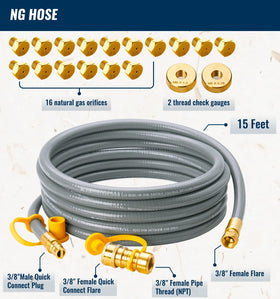 Brass 3/8-inch quick disconnect fittings shown for quick outdoor setup.