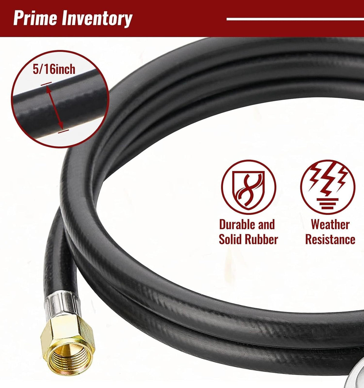 CALPOSE 3/8 in female flare connection demonstrates broad grill compatibility.