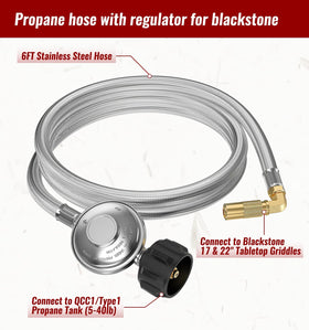 CALPOSE brass connector hose highlights durability for steady flame delivery.