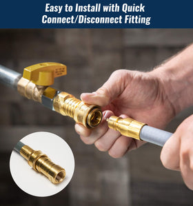 Brass fittings arranged to illustrate durable, leak-resistant hardware.