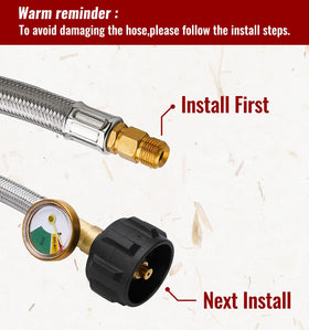 CALPOSE camper propane pigtail connects to 2-stage regulators