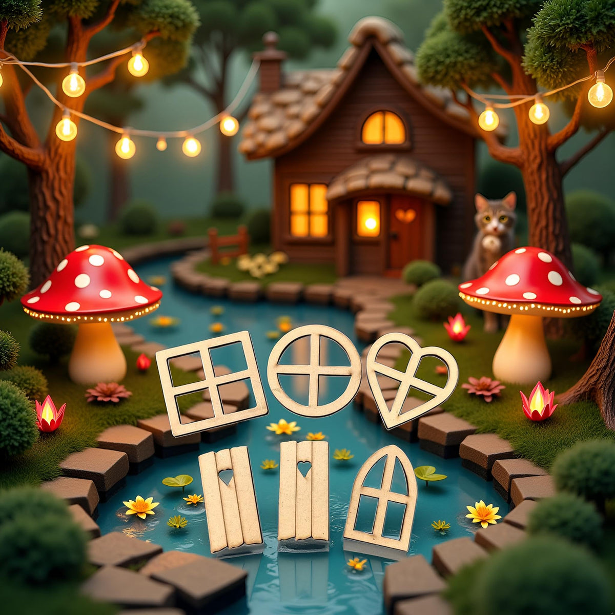 Calsgkspray miniature garden door-set used to create tiny landscapes
