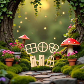 Calsgkspray tree-trunk fairy ornaments twelve-piece collection adds natural flair