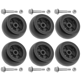 Caltric 6 pack deck wheel set for Bad Boy ZT Elite 60 inch, ready for replacement