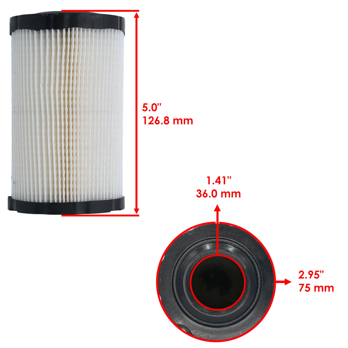Caltric air filter cleaner for John Deere D170 illustrates reliable filtration performance.