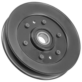 Caltric AM135957 V-Idler Pulley side detail emphasizes robust design for long life.