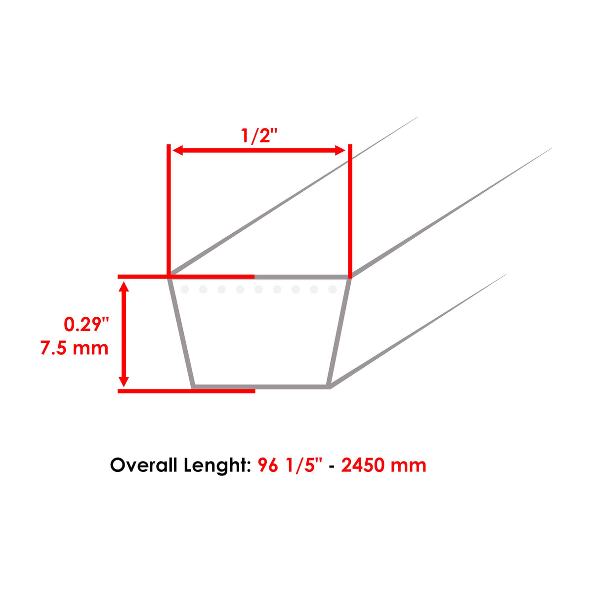 Caltric deck belt compatibility chart showing broad model support.