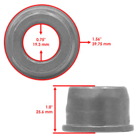 Caltric front wheel bushing bearing compatible with 532124959 enhances stability on rough ground