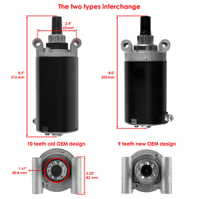 Caltric starter motor Dixon 7000 side view, ready for reliable starts
