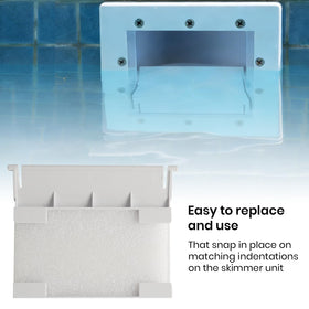 Calvana UV-resistant weir gate supports long-lasting pool use.