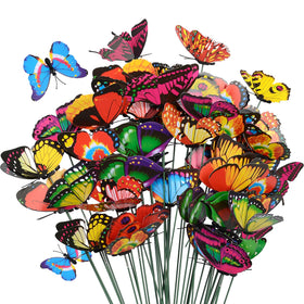 CAMATET butterfly stake with colorful wings for vibrant bouquet displays outdoors