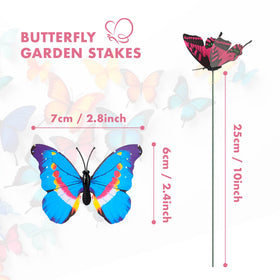 CAMATET butterfly stake garden decor adds whimsy to flower beds and pots
