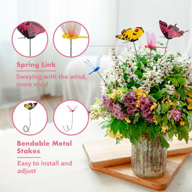 CAMATET butterfly stake 10 inch height creates eye catching vertical accents
