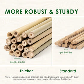 Close-up of Cambaverd 0.55-inch diameter stakes for durability
