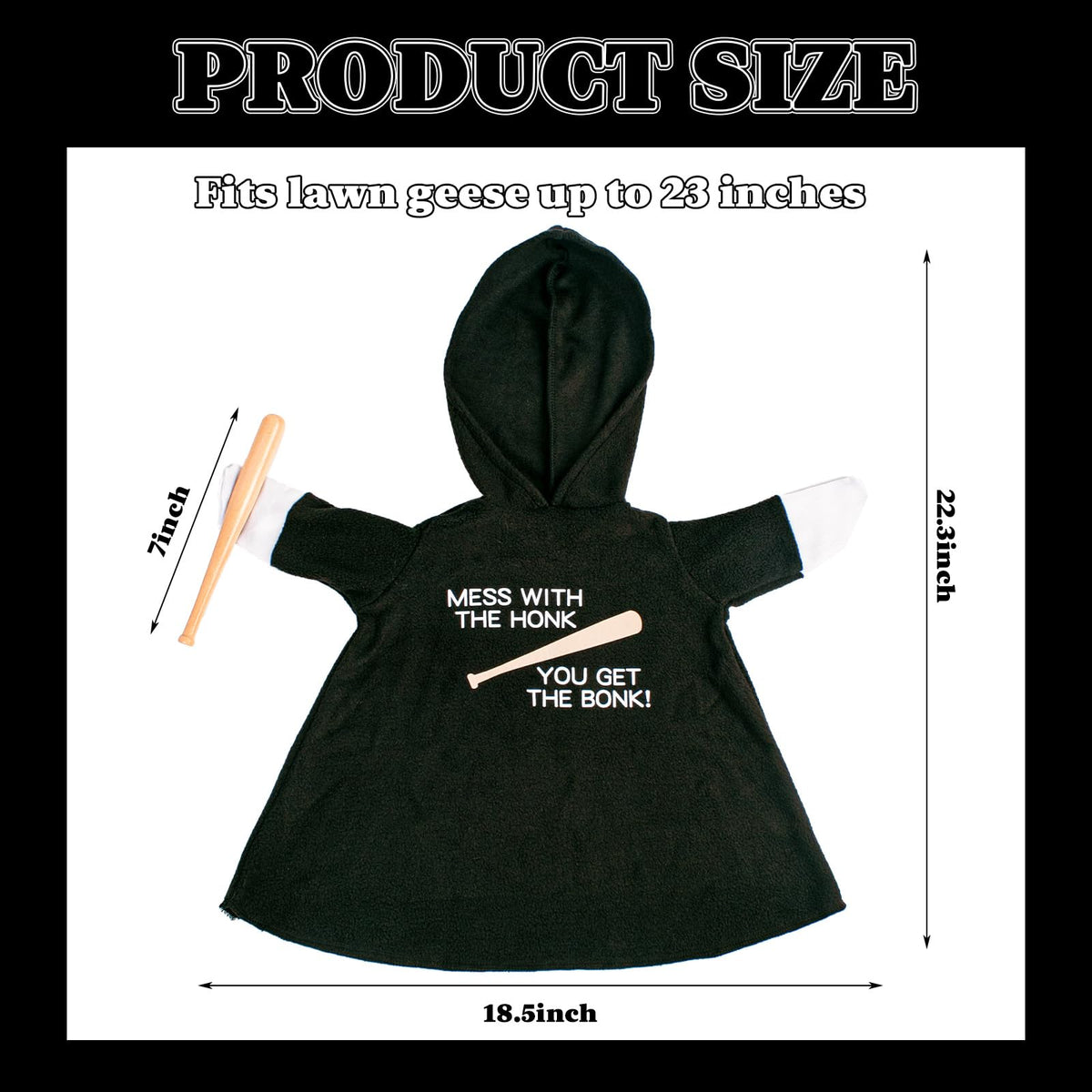 CAMDUCK goose outfit with adjustable hat fits 23-inch goose.