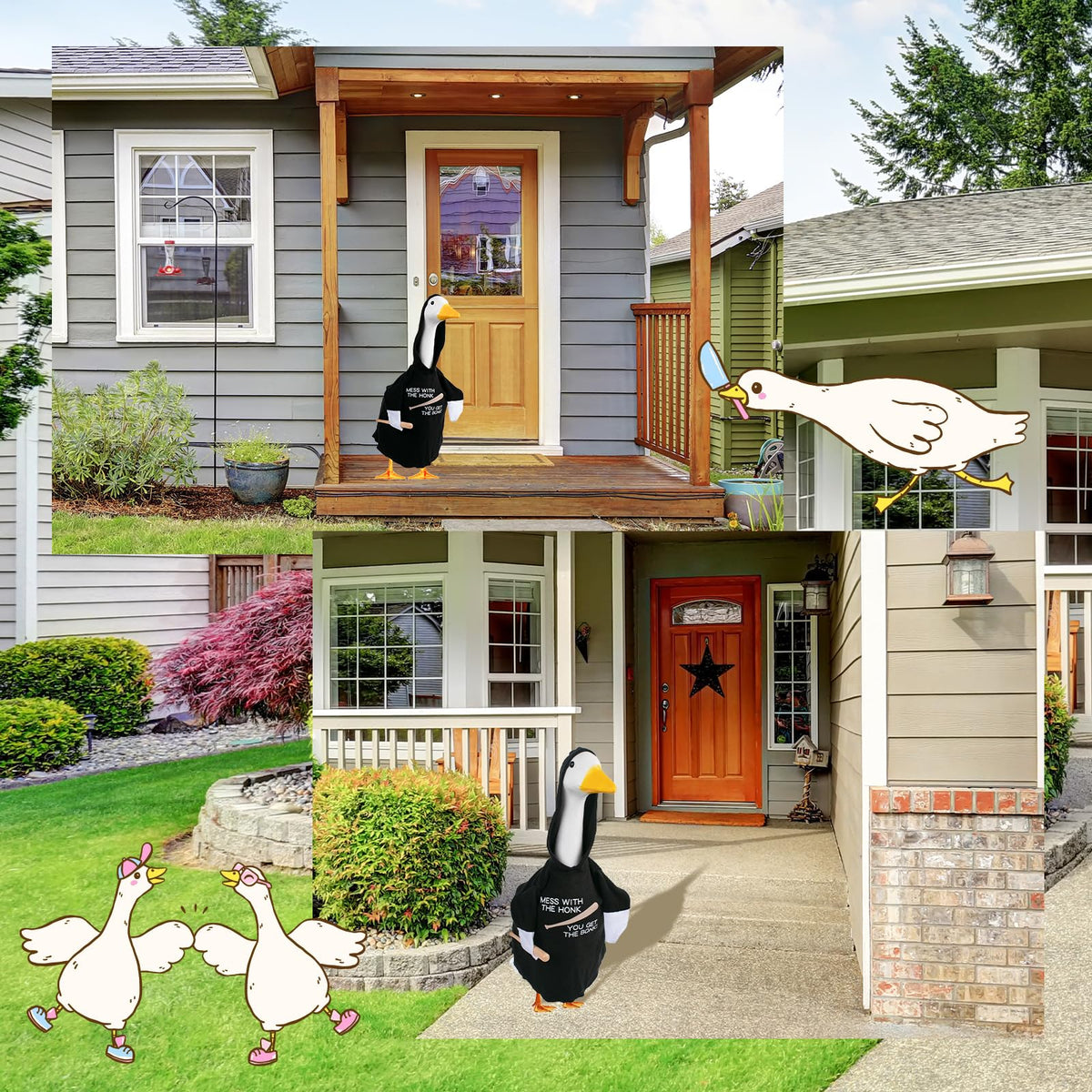 CAMDUCK garden party goose costume for outdoor events.