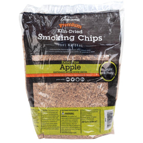 Camerons apple BBQ wood chips extra-fine in a 260 cu in bag for fast, even smoke.