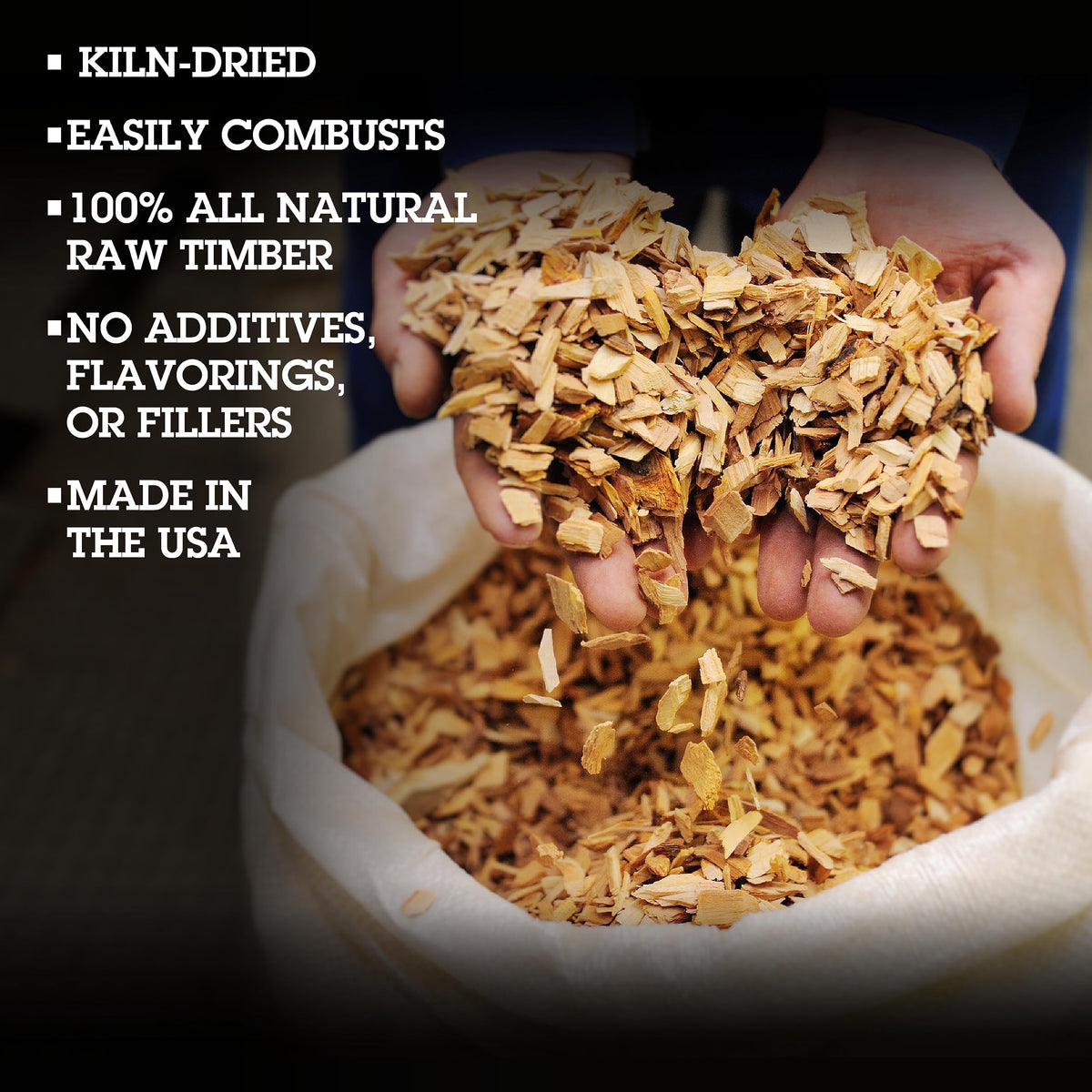 Camerons hickory chips — soak 20–40 minutes for deeper aroma