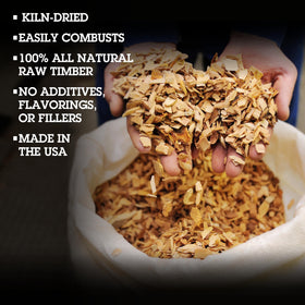 Camerons maple wood chips in bag during grilling demonstrates smoke flavor.
