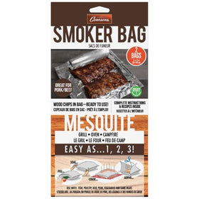 Camerons Mesquite smoker bags setup for easy, mess-free meal prep.