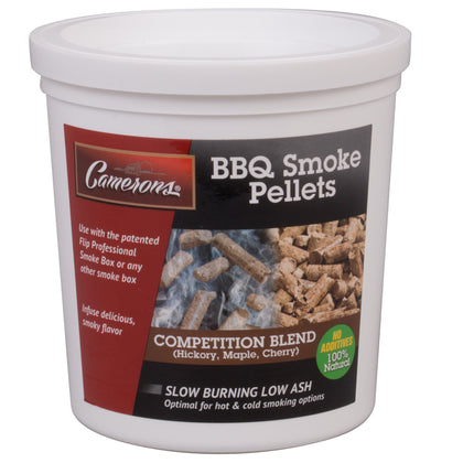 Camerons Smoking Wood Pellets Competition Blend 1 Pint for balanced, natural smoke in grilling.