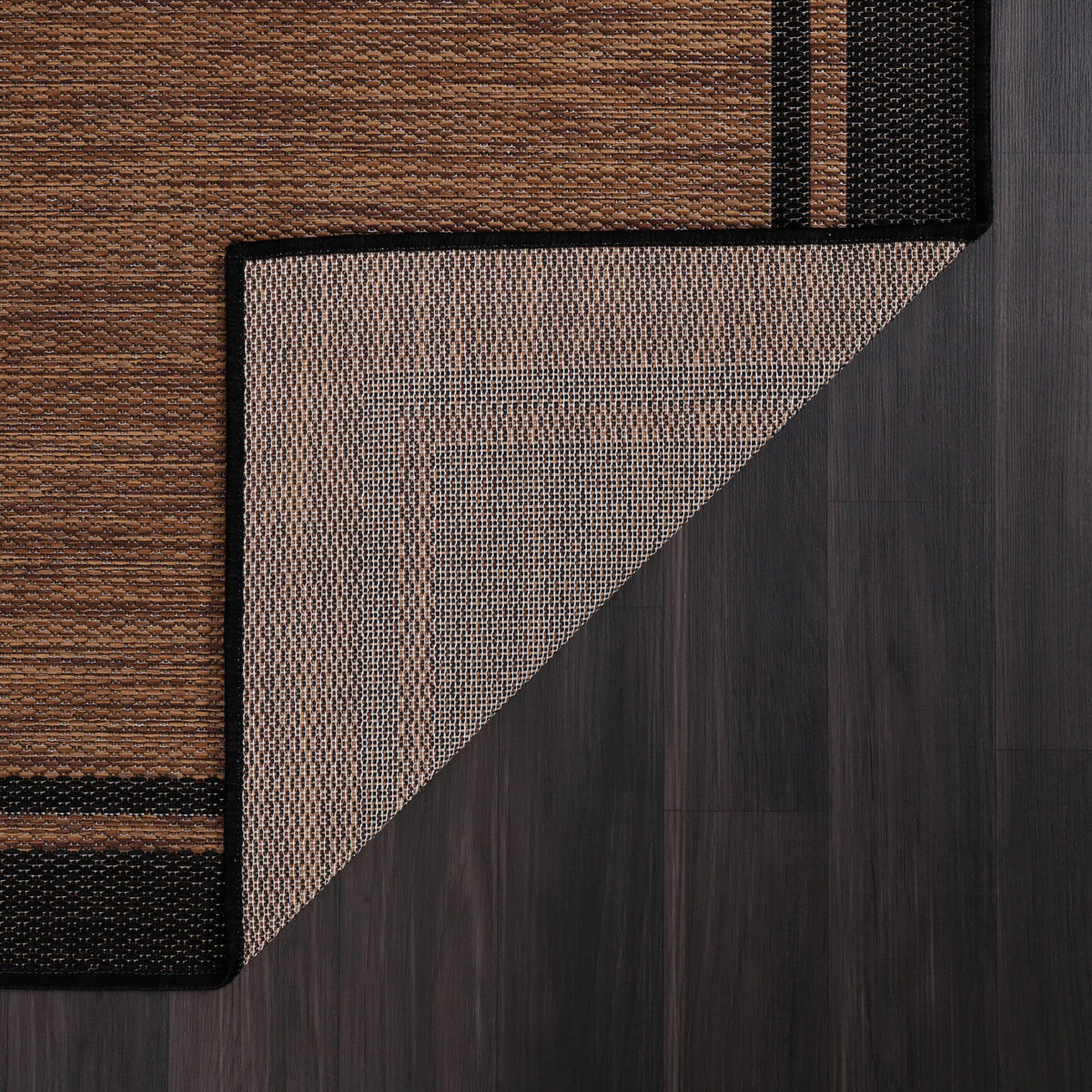 CAMILSON hallway rug 9x12 with nut brown border for entryways