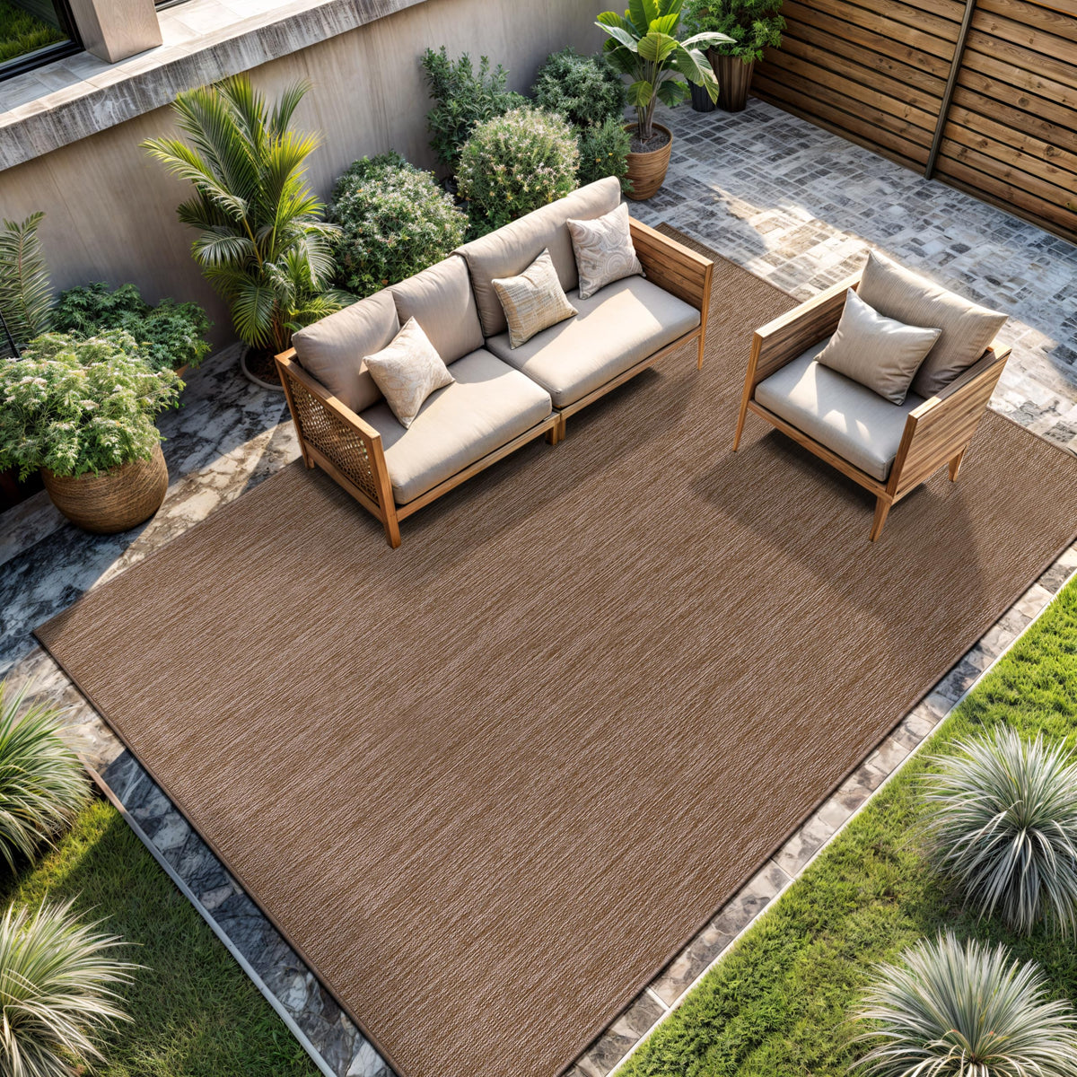 CAMILSON indoor-outdoor rug 5x7 suitable for kitchens, patios, balconies