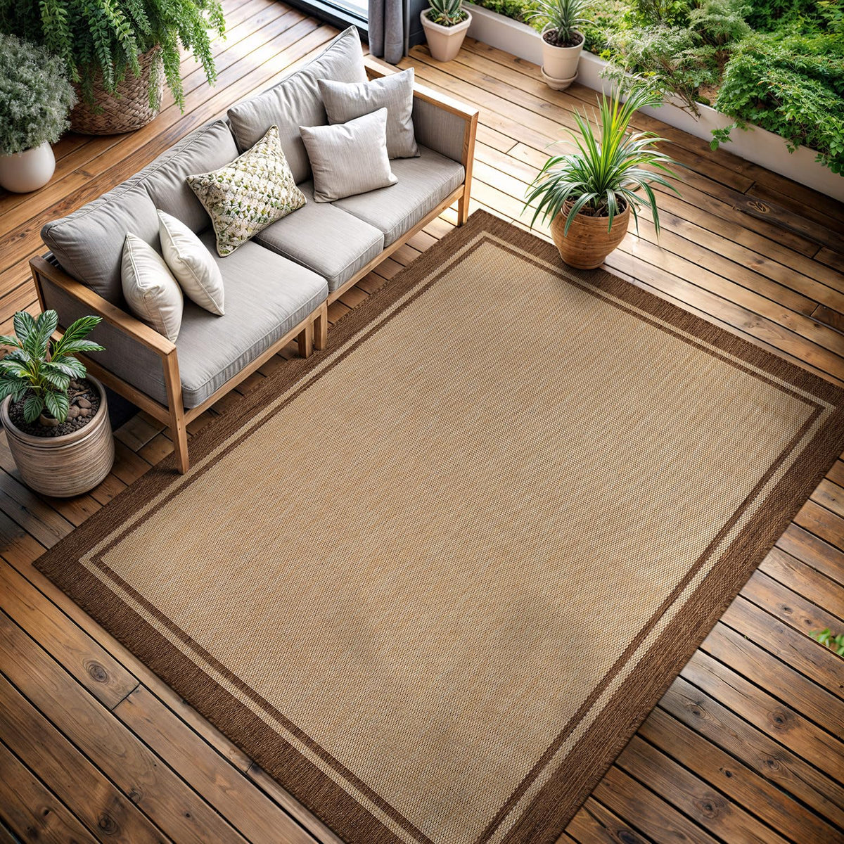 CAMILSON rug suited for kitchens and patios, blending practicality with style.