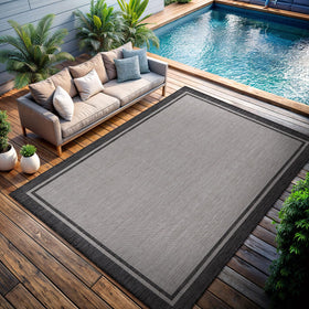 CAMILSON lightweight outdoor rug, easy to reposition for flexible layouts.