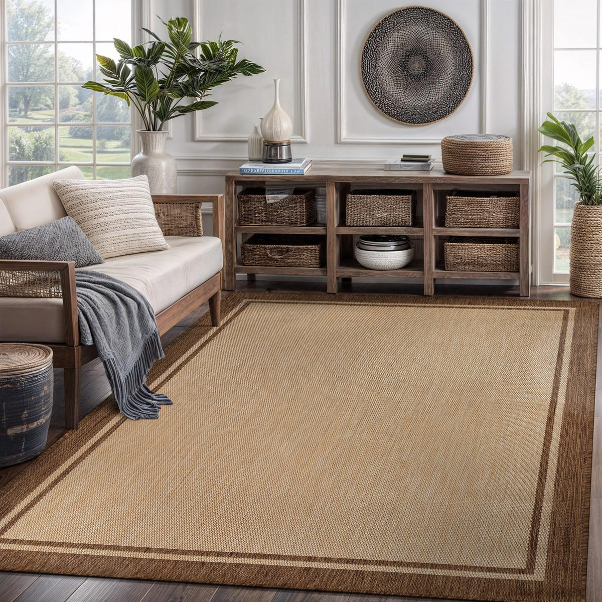 CAMILSON rug washable by hose, simple maintenance after outdoor gatherings