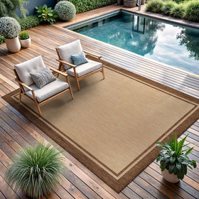 CAMILSON rug washable with hose for simple outdoor maintenance.