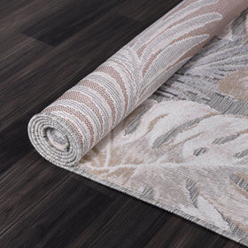 CAMILSON flat-weave rug outdoors under sun illustrates durability and low snag risk.