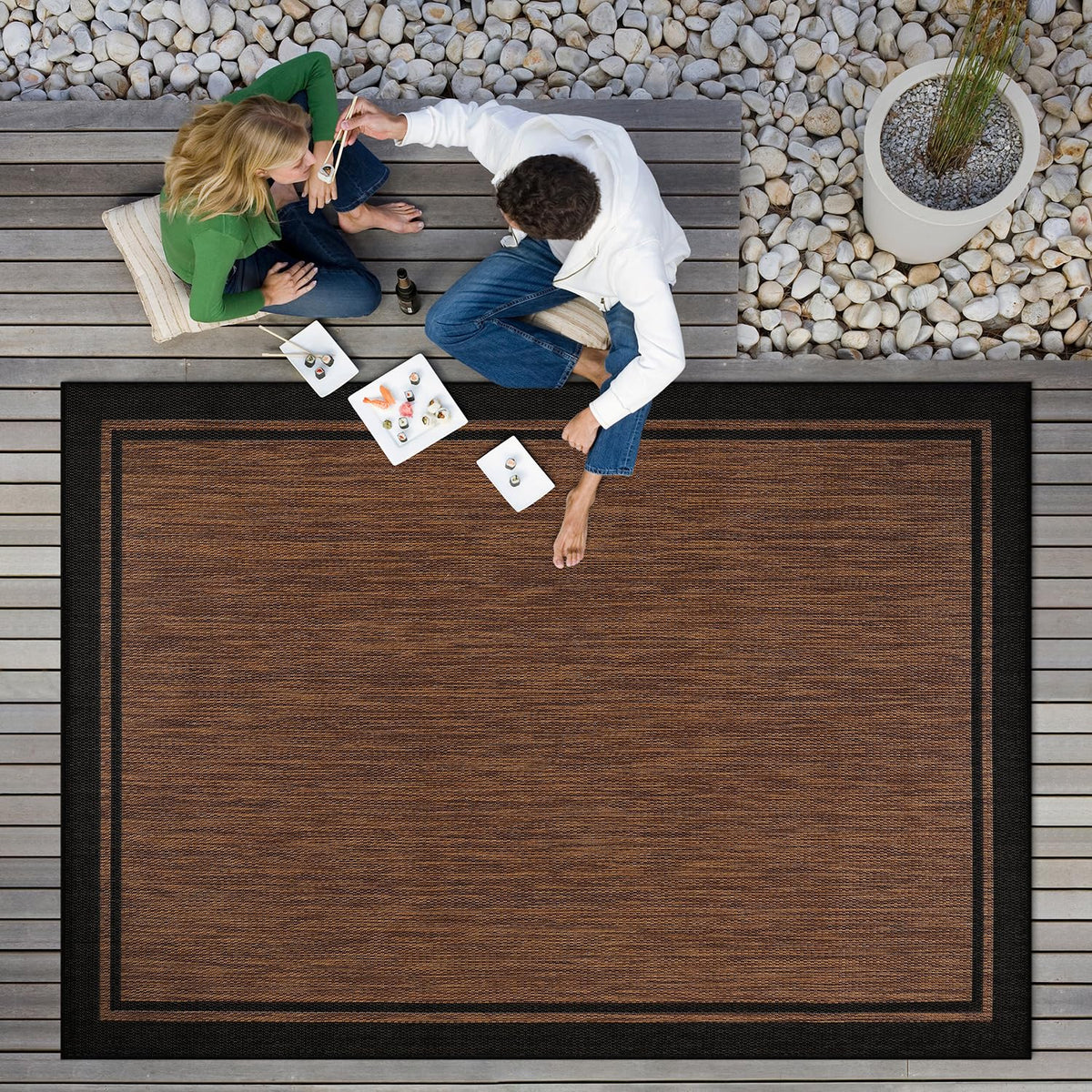 CAMILSON Turkish-made rug in nut brown, crafted for longevity and style
