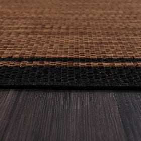 CAMILSON UV-protected rug, bordered nut brown, color stays vibrant in sunlight