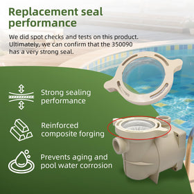 Camolikos 350090 lid installed on an inground pump demonstrates reliable sealing.