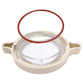 Camolikos 350090 pool pump lid close-up showing reinforced seal for Pentair compatibility.