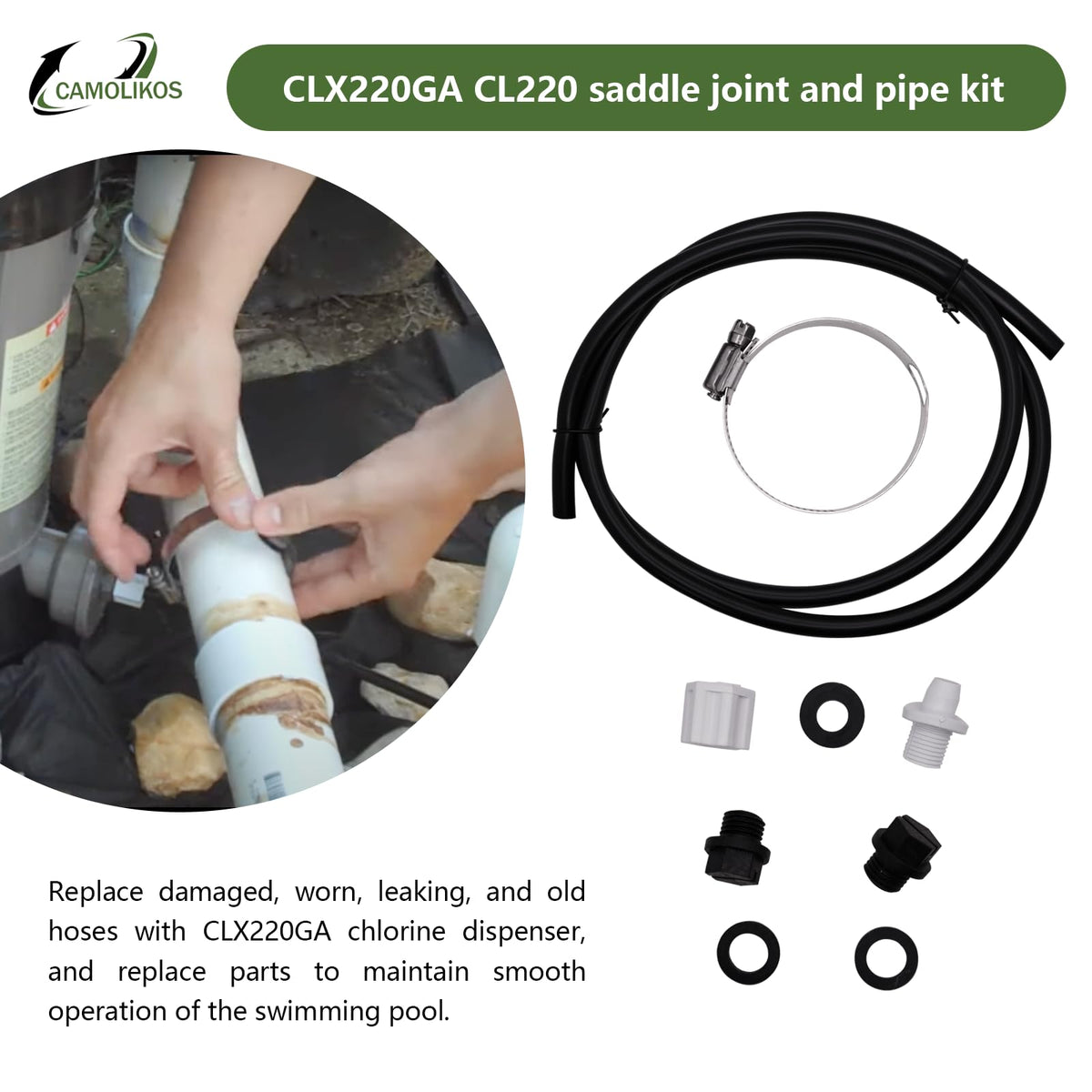 CAMOLIKOS CLX220GA packaging contents laid out for quick setup