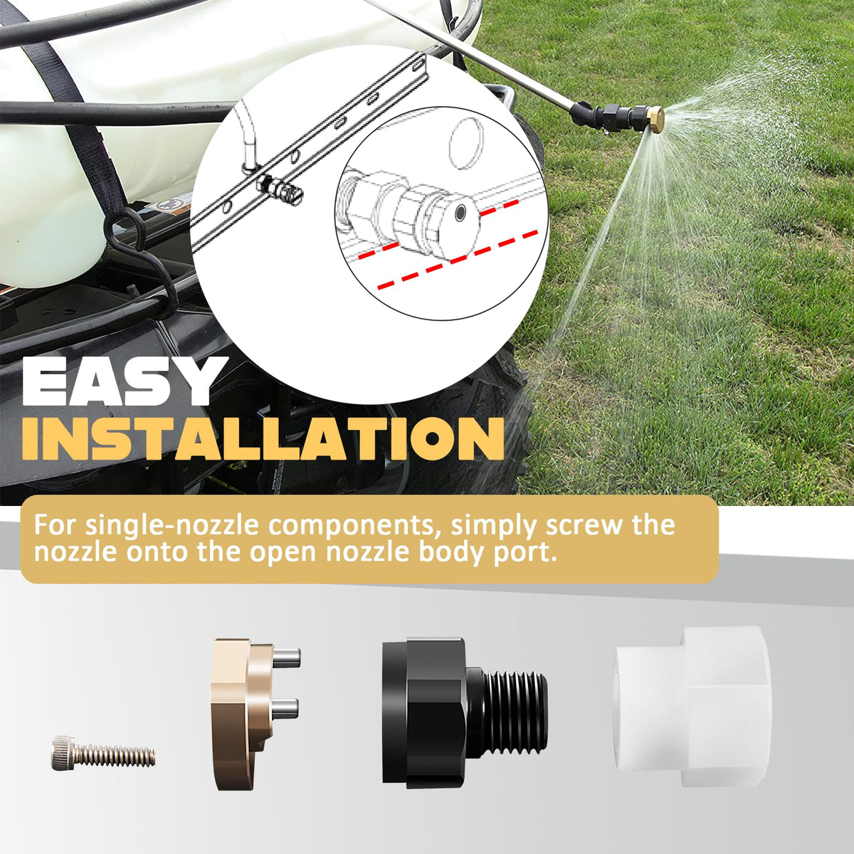 Camoo BN2BP125FWX-CS two-piece brass design emphasizes long-lasting reliability.