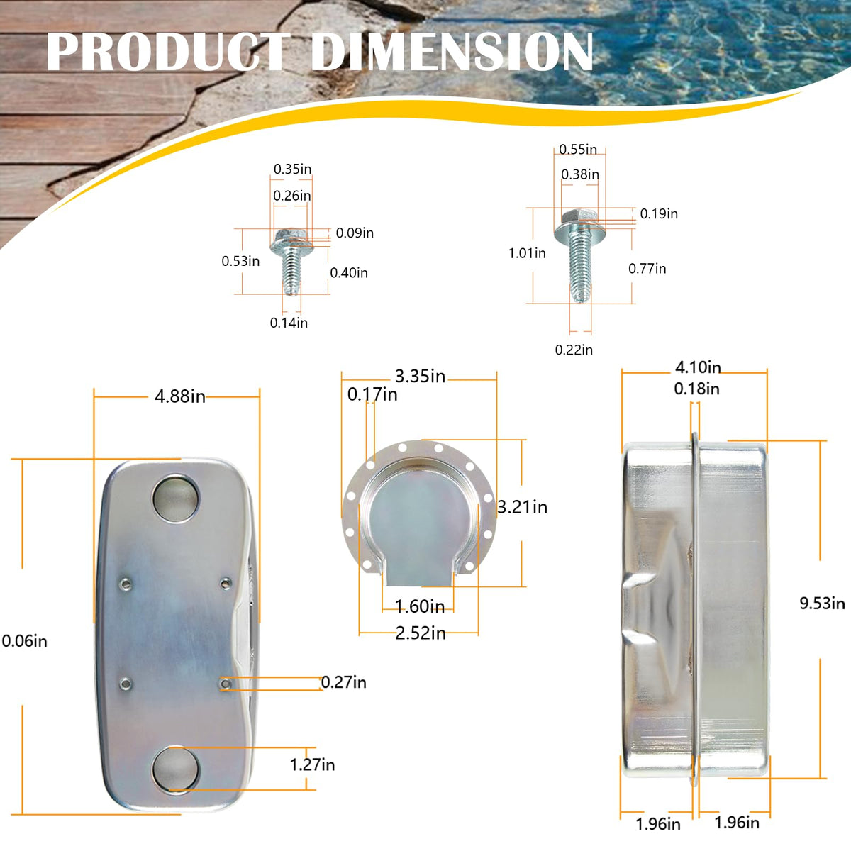 Camoo packaged muffler includes all parts for replacement.