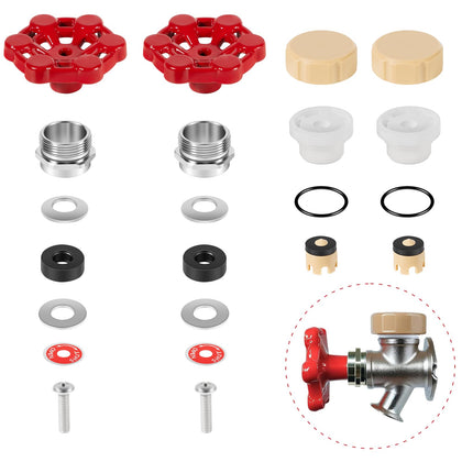 Camoo universal outdoor faucet kit front view shows full compatibility with frost-free valves.
